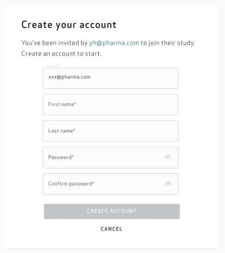 Create account